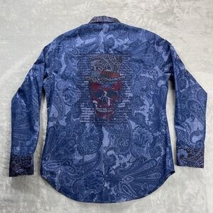 Robert Graham Limited Edition Rockin Bones Shirt Men's 2XL